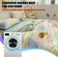 thumbnail image 6 of Qocolhg Quilt for Twin Bed Washable - Cooling Blankets for Hot Sleepers, Skin-friendly Plain Printed Washed Cotton Summer Quilt, Oversized Bedding Soft Coverlet Quilts Twin Size, 59x79 inch Green, 6 of 6