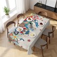 thumbnail image 3 of Boho Flowers Table Cloth Waterproof Tablecloths, Abstract Ethnic Vintage Bohemian Floral Tablecloth Dining Table Cover for Kitchen Party Tabletop Outdoor, Rectangle Tablecloth 54x108 Inch, 3 of 9
