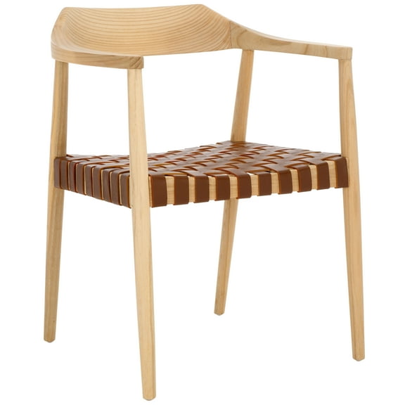 SAFAVIEH Amycus Accent Chairs, Natural/Light Honey (22 in. W x 20.5 in. D x 28.5 in. H)