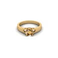 thumbnail image 1 of Bague Ronde en Argent Sterling 925 Vermeil Or 6mm Citrine Solitaire pour Femmes, 1 of 3
