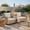 Beige, variant on Resenkos 3-Seater PE Rattan Outdoor Sofa Set – Dark Blue & Brown Wicker Patio Couch with Thick Removable Cushions, Powder-Coated Steel Frame, 792 lb Weight Capacity – Poolside, Garden, Porch Seating