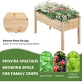 thumbnail image 5 of LInyy 1pc Raised Garden Bed 48x24x30in Elevated Wooden Horticulture Planter Box with Legs Standing Growing Bed for Gardening/Backyard/Patio/Balcony, 5 of 9