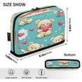 thumbnail image 3 of Wobogo Adorable Teddy Bears Heart Pattern Large Capacity Durable Zippered Pencil Case Portable Stationery Storage Organizer Bag for Study Office Travel, 3 of 7