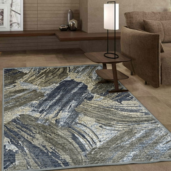 BNM Abstract Indoor Area Rug, 8' x 10', Brown