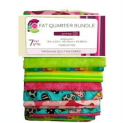 VIP Fabrics Creative Cuts Fat Quarter Bundle, Pink/Green Pet Paw