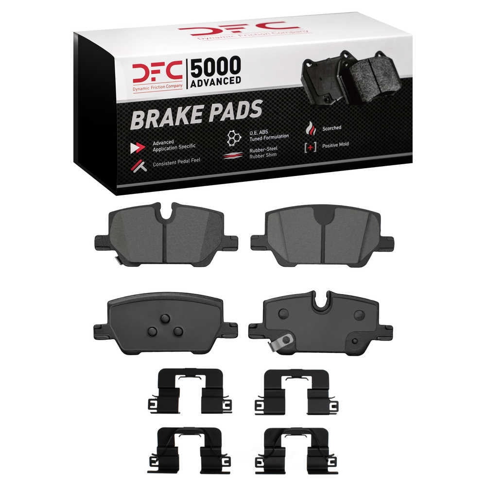 Dynamic Friction Company 1551-2308-01 DFC 5000 Advanced Brake Pads - Ceramic and Hardware Kit - OE