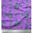 thumbnail image 1 of Soimoi Poly Georgette Fabric Check,Leaves & Floral Artistic Fabric Prints By Yard 42 Inch Wide, 1 of 1