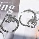 thumbnail image 5 of Pendientes de aro con forma de escorpión grande y exagerados para mujer, estilo punk, diamantes de imitación, joyería única de moda rockera, regalo de fiesta, plata, 5 of 5