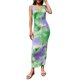 thumbnail image 5 of TRKIYQC Vestido largo de playa con temperamento para mujer, falda delgada elástica sin mangas con cuello en U de colores mezclados de estilo informal de verano para mujer TRKIYQC Moda，ocio, 5 of 6