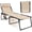 Beige With Pocket,1, variant on Lounge Chairs for Outside, Extra High Folding Beach Tanning Lounger with Adjustable Backrest, Footrest & Removable Pillow, Sunbath Lounge for Patio, Lawn, Poolside (2, Black with Side Pocket)