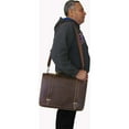 thumbnail image 4 of AmeriLeatherExecutive Briefcase - Double Slip-In Traditional Leather Briefcase for Men & Women-Color:Brown, 4 of 4