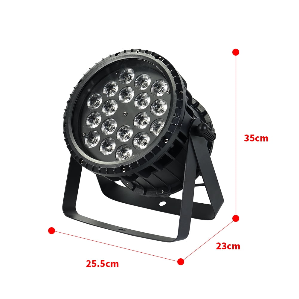 Waterproof 18x18W LED Par Can Lights Outdoor Stage Light IP65 RGBWAUV 6 in 1 DMX512