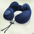 thumbnail image 5 of U-Shaped Comfortable Self-inflating Air Pillow Neck Support Inflatable Airplane Travel Neck Pillow Inflatable Sleeping Pillow, 5 of 10