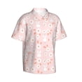 thumbnail image 3 of Xecao Flower Rabbit print Hawaiian shirt - a stylish short-sleeve button-down for men, perfect for casual beach and tropical outings., 3 of 9