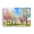 thumbnail image 3 of Startonight Canvas Wall Art Heaven Landscape Trees with White Pink Flowers Framed 24" x 36"&nbsp;, 3 of 6