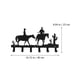 thumbnail image 2 of perchero de pared con diseño de vaquero del oeste, para colgar en el porche (negro), 2 of 6