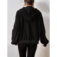 thumbnail image 4 of Jacket Women Oversized Zip Up Fall Jackets Winter Coats Faux Fur Warm Outwear 2025 Fashion Clothing Black XXL, 4 of 7