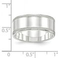 thumbnail image 4 of 925 Sterling Silver Solid Polished 9.5mm Designed Edge Band Ring Size 10 Ring for Women and Men, 4 of 6