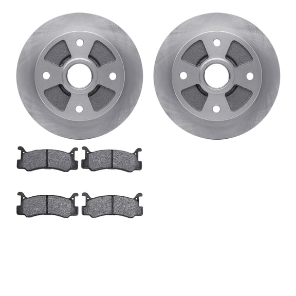 Dynamic Friction Company Rear Brake Rotors with 5000 Advanced Brake Pads 6502-56027