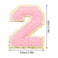 thumbnail image 6 of ONAPARTER 8 Pcs Embroidered Number Patches Dreses Jacket Sew on Appliques Clothes Iron Decor （Pink）, 6 of 6
