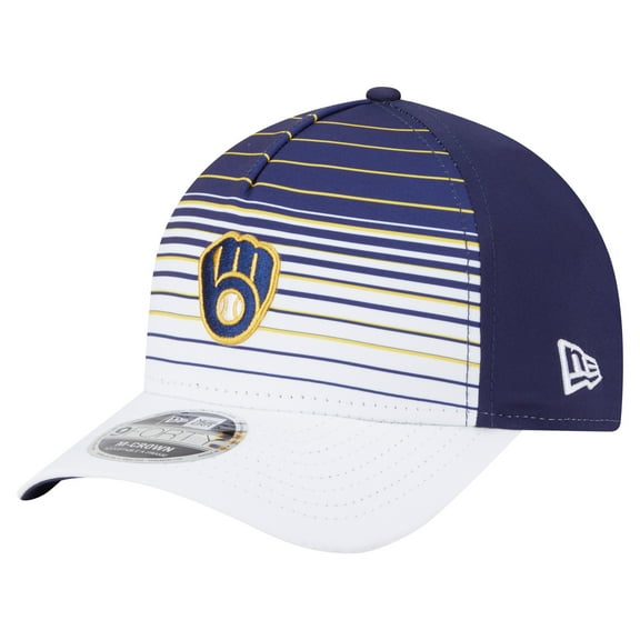 Men's New Era  Navy Milwaukee Brewers Gradient 9FORTY M-Crown Adjustable Hat