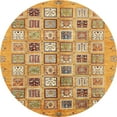 thumbnail image 1 of Ahgly Company Machine Washable Indoor Round Abstract Red Fox Red Area Rugs, 4' Round, 1 of 7