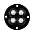 thumbnail image 2 of 4 Uds Mini ruedas giratorias sin ruido ruedas pequeñas autoadhesivas (perla de pegamento negro), 2 of 3