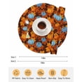 thumbnail image 6 of 15 Inch Round Placemats Set of 4, Blue Pumpkin Fall Non Slip Heat Insulation PP Table Mats, Thanksgiving Maple Leaves Autumn Washable Place Mats for Kitchen Dining Party Table Decor, 6 of 7
