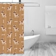 thumbnail image 2 of Shower Curtain, Cute Dog Puppy Waterproof Fabric Plastic Shower Curtain, Drying Fast Bathroom Curtain with 9 Buttonholes, Ruffle Shower Curtain 60x72in, 2 of 8