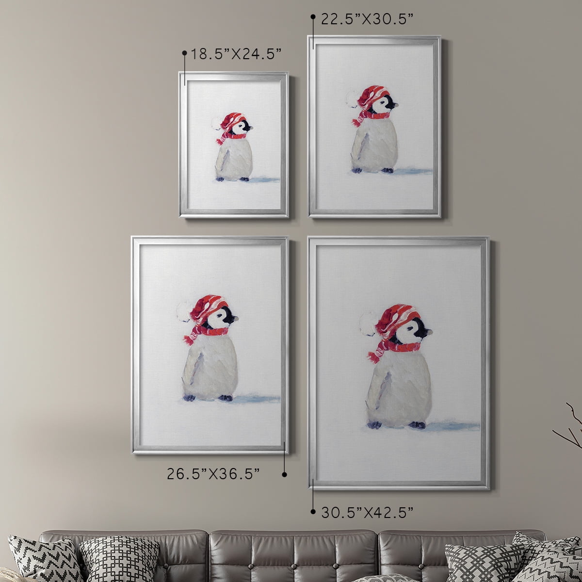 Penguin Play I Premium Classic Framed Print - Ready to Hang