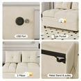 thumbnail image 5 of DEALTOPS Convertible Sleeper Chair Bed, Modern Velvet 4-in-1 Sofa with USB Ports, Phone Stand & Side Pocket, Beige, 5 of 8