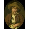 thumbnail image 2 of Ary de Vois 14x18 Gold Ornate Wood Frame and Double Matted Museum Art Print Titled - The Smoker (1655 - 1680), 2 of 4