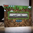 thumbnail image 2 of Pixel Game Happy Birthday Photo Backdrop Boy Party Photoz Banner ration Background Studio Photography Props, 2 of 8
