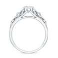 thumbnail image 2 of Oval Lab Grown Diamond Filigree Engagement Ring - 1 Ct Diamond - EF-VS Grade, 10K White Gold, US 6.50, 2 of 8