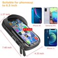 thumbnail image 1 of Soporte giratorio de 360 ​​°para motocicleta con visera solar, bolsa para manillar de bicicleta con cubierta de lluvia para navegación, apto para teléfono de hasta 7 pulgadas (negro), 1 of 2