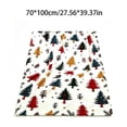 thumbnail image 3 of Cififendec Christmas Multi Color Tree Print Fleece Throw Blanket, 39.37"×27.56", Soft Plush Blanket with Xmas Tree Patterns for Bed Sofa Holiday Lounging, 3 of 7