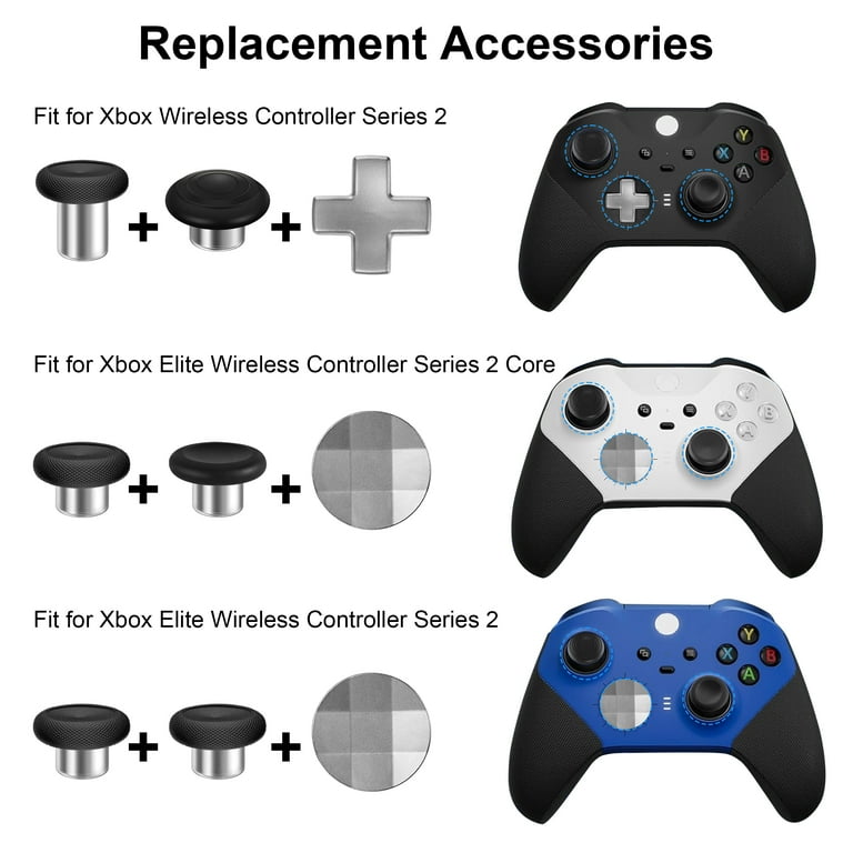 TSV 17-in-1 Metal Replacement Parts, Thumbsticks, Paddles, Fit for