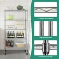 thumbnail image 3 of CL.HPAHKL 5-Tier Wire Shelving Unit 30"L×13.9"W×61.2"H, NSF Certified Metal Shelf, Heavy Duty Wire Rack Adjustable Storage Shelves with Wheels for Restaurant Pantry Garage, 1250lbs Capacity, Chrome, 3 of 7
