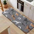 thumbnail image 5 of Dalmatian Corgi Bulldog Kitchen Rug Mat,Kitchen Runner Rugs Non Skid Washable,Decorative Kitchen Floor Mats for Kitchen,Sink,Laundry,17"x47.2", 5 of 7