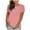 Pink, variant on TQWQT Plus Size Womens Tops Summer Short Sleeve T-Shirts Casual Crew Neck Classic Solid Color Loose Comfy Tops Shirts Blouse Pink 3XL