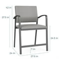 thumbnail image 4 of Newport Reception 24.5" Steel Hip Chair / Charcoal Steel / Dark Gray / Black, 4 of 5