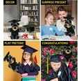 thumbnail image 4 of DolliBu Black Bear Graduation Plush Toy - Super Soft Plush Black Bear Graduation Hand Puppet Animal Dress Up with Gown and Cap with Tassel Outfit - Congratulatory Graduation Gift - 9 Inches, 4 of 6