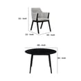 thumbnail image 2 of Benjara 5 Piece Dining Set with Side Chairs and Angled Legs, Gray and Black, 2 of 5