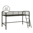 DHP Jett Junior Twin Metal Kids Loft Bed, Black