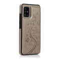 thumbnail image 3 of Compatible with Galaxy A71 5G Case Wallet with Card Holder,Embossed Butterfly Pattern PU Leather Double Magnetic Buttons Flip Shockproof Protective Cover for Samsung Galaxy A71 5G, Gray, 3 of 9