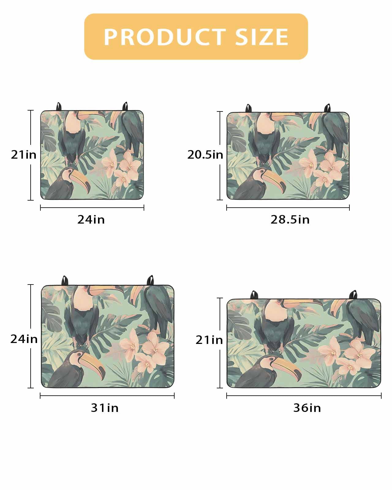 nqOlkjepod Large Induction Cooktop Protector Mat 24"x21", Summer Parrot Stove Top Covers for Electric Stove, Tropical Bloom Pink Flower Palm Leaf Stove Burner Cover Mats, Glass Top Stove Cover