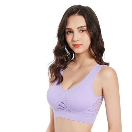 Womens Comfortable No Underwire Lingerie Bra Plus Size High Impact Wire-Free Bra Plus Size Seamless Bras
