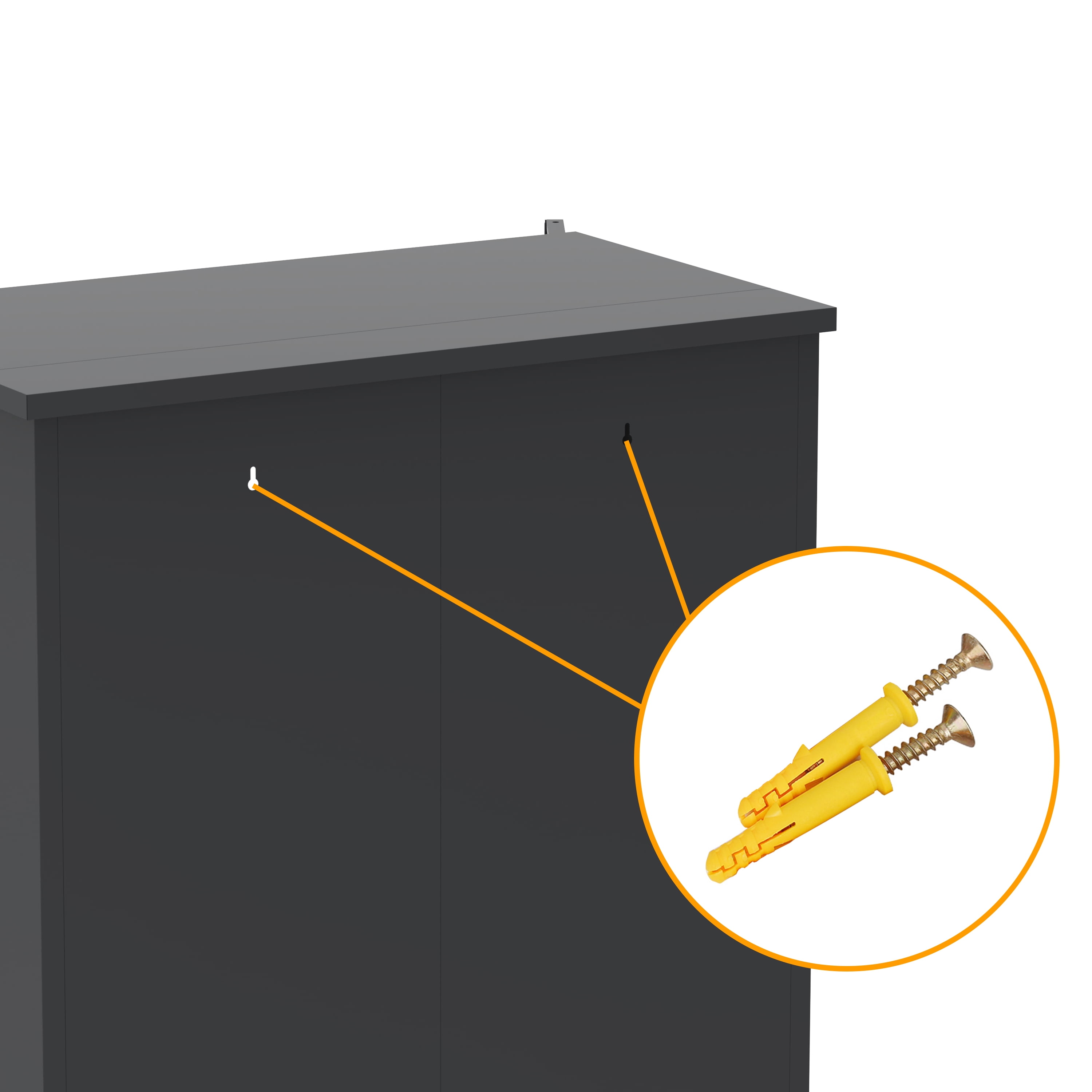 AISWORD 73" Tall Metal Outdoor Storage Cabinet, Heavy-Duty Waterproof Garden Sheds & Outdoor Storage with Lock, Tool Storage Cabinet & Broom Closet for Garage, Patio, Black
