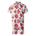 thumbnail image 3 of Caoirhny Men's Hawaii Shirt Suits, Fashion Printed Button Down Short Sleeve Shirt + Beach Shorts Set, 3 of 9