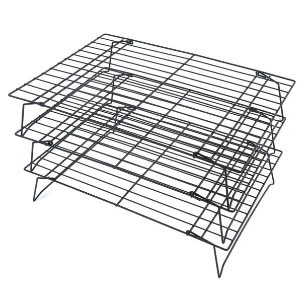 Rejillas De Enfriamiento De 13 Pulgadas, Patas Plegables Hierro Antiadherente Rejilla Para Asar De 3 Niveles Bordes Lisos Resistentes Al óxido Para Refrigerios Para Pasteles